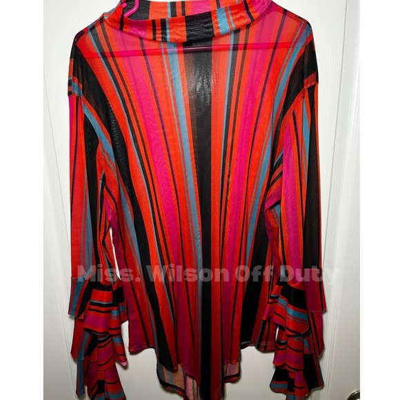 It’s Fashion Metro Striped sheer see through Bodysuit - Picture 2 of 2